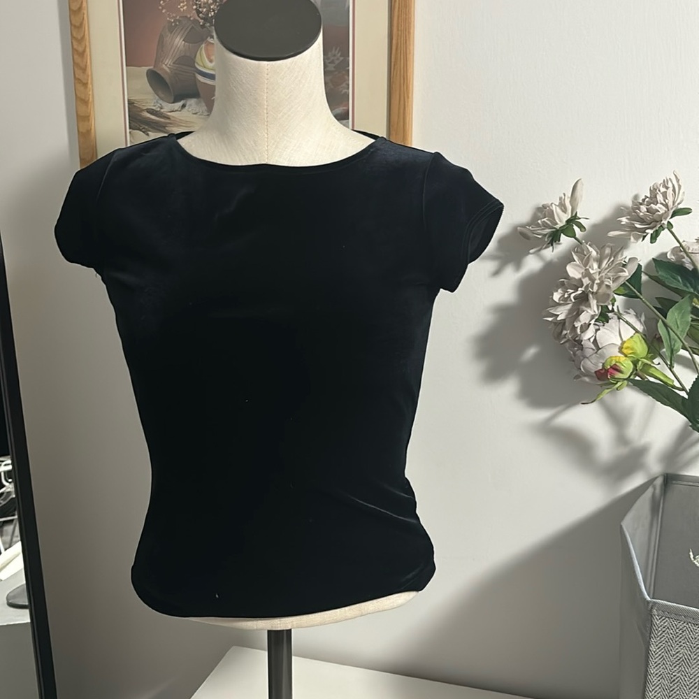 Velvet Open Back Top